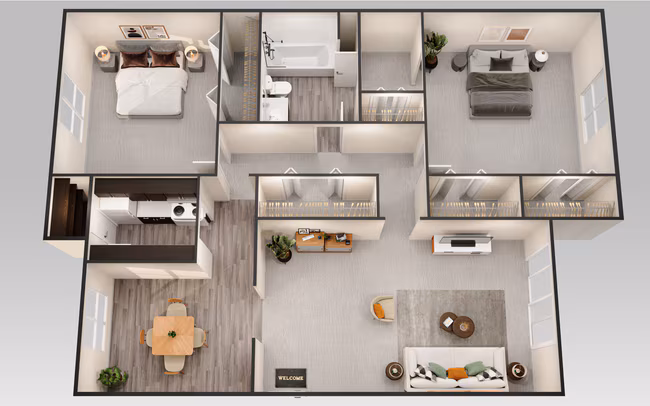 Unit 735D 2552D floor plan